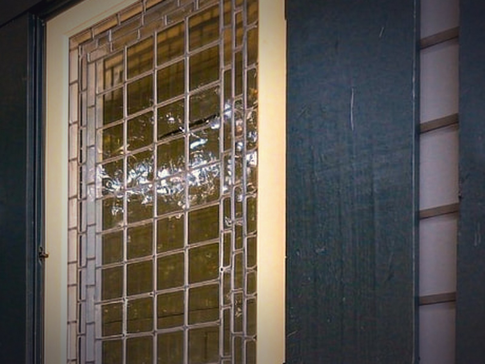 Original leaded glass window detail from 1890